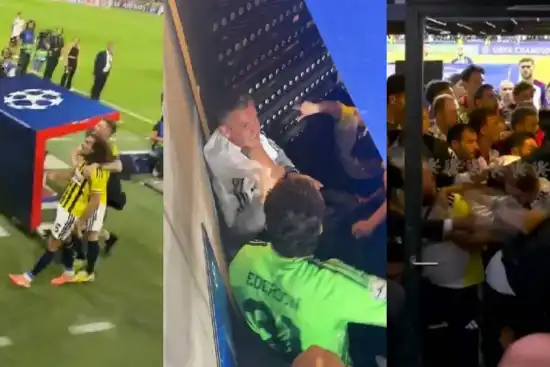 Caos y trompadas en Lyon-Fenerbahçe: la clasificación del conjunto turco quedó opacada por una batalla campal en el túnel de vestuarios.